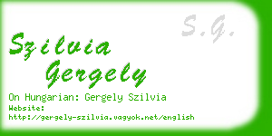 szilvia gergely business card